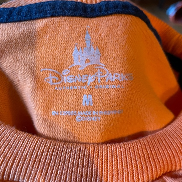 Orange “Costing Through Life” Walt Disney World tee w/Mickey & Goofy - Picture 4 of 6